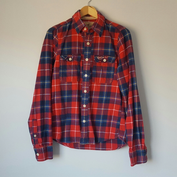 Hollister Plaid Flannel Shirt - Picture 1 of 4